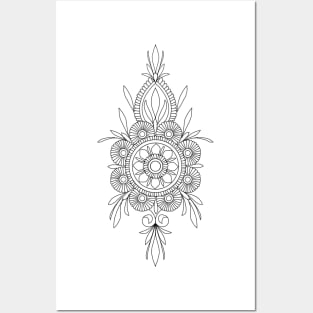 mendhi (black) Posters and Art